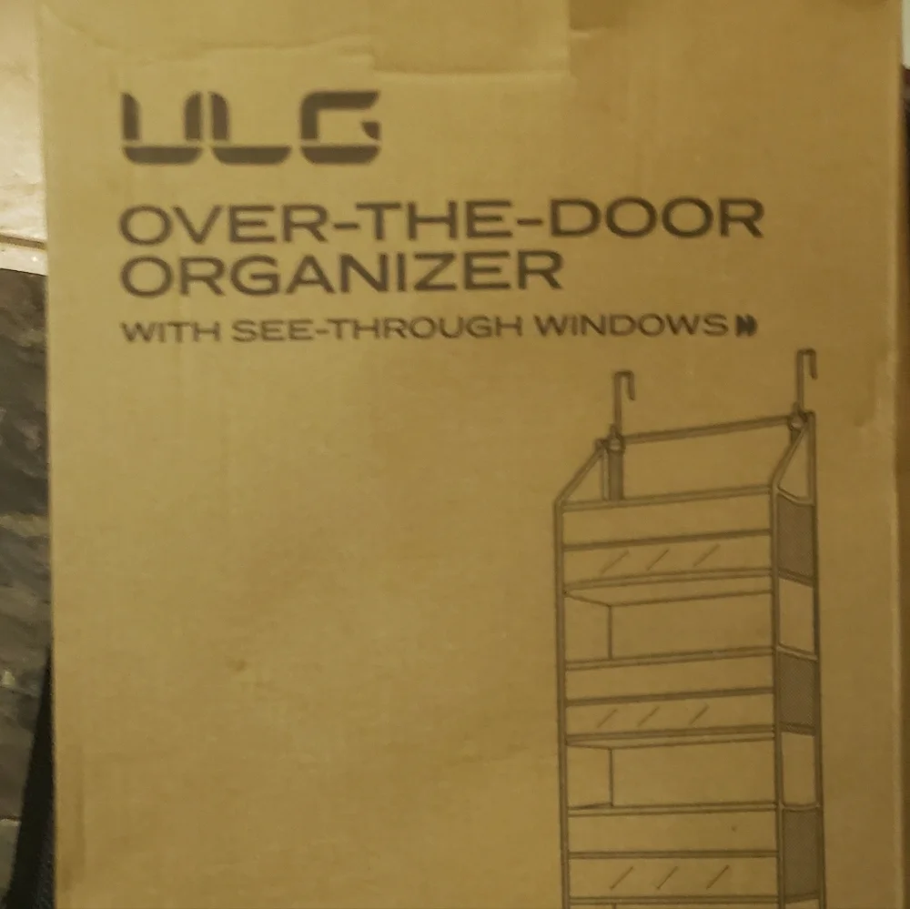 ULG Brown Over-the-Door Organizer with See-Through Windows 6 Levels Beige